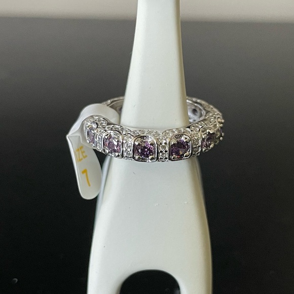 BP Dark Amethyst Sterling Silver Band (RBP 2185) - Picture 1 of 11